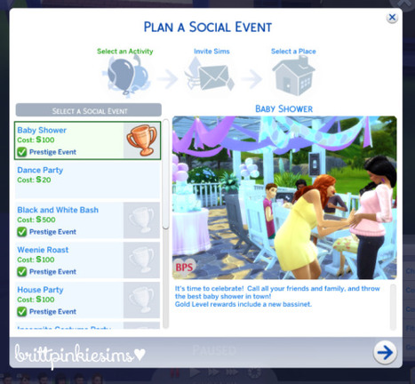 [Mod] Baby Shower Custom Event Mod <<&nbsp;brittpinkiesims | Les Sims | Scoop.it