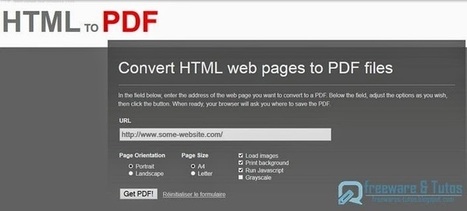 HTML to PDF : un nouveau service en ligne pour convertir les pages web en fichiers PDF | TICE et langues | Scoop.it