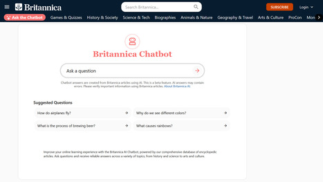I compared ChatGPT to the Britannica AI chatbot, and the results make me want to buy the entire encyclopedia | AI for All | Scoop.it