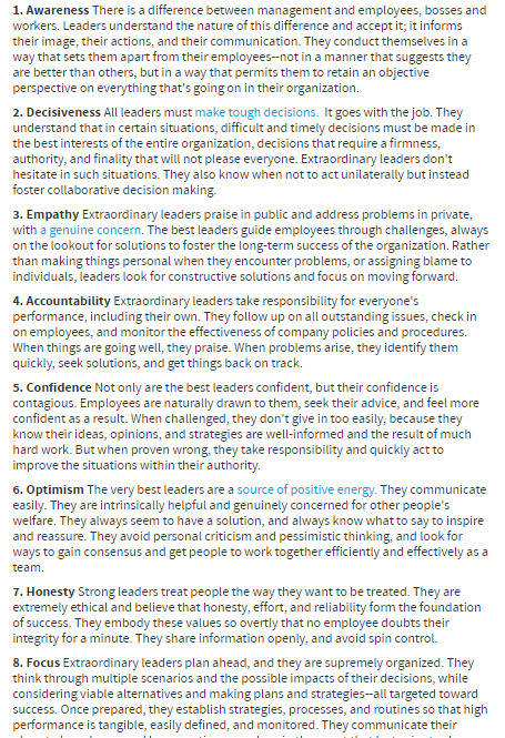 The 9 Traits That Define Great Leadership | 21st Century Learning and Teaching | Scoop.it
