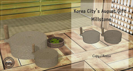 Millstone August 2025 Group Gift by Korea City | Teleport Hub - Second Life Freebies | Second Life Freebies | Scoop.it