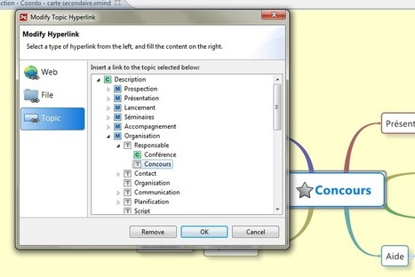 Gérer l'information : les cartes secondaires et les hyperliens | Cartes mentales | Scoop.it