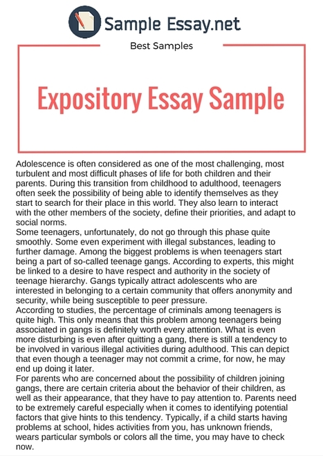 explanatory essay example 8th grade