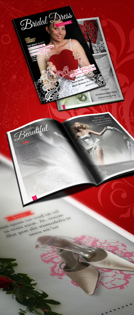 Wedding Dress InDesign Catalogue template (free) | InDesign templates | Scoop.it