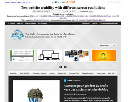 5 outils gratuits en ligne pour tester un site Web dans différentes résolutions | DIGITAL LEARNING | Scoop.it
