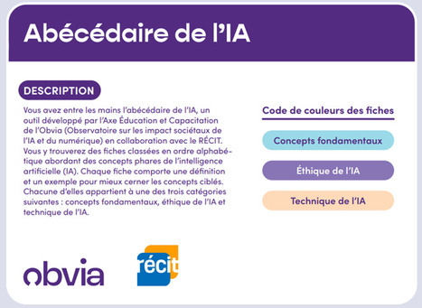 &laquo; L&rsquo;Ab&eacute;c&eacute;daire de l&rsquo;IA &raquo; : une ressource p&eacute;dagogique | IA G&Eacute;N&Eacute;RATIVE DANS L'&Eacute;DUCATION | Scoop.it