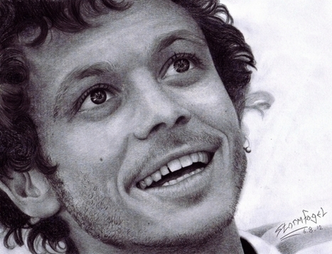 Pencil Portrait of Valentino Rossi by Stormfogel | Desmopro News | Scoop.it
