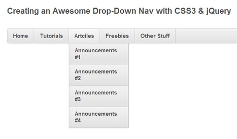 Creating an Awesome Drop-Down Nav with CSS3 & jQuery | BeCreative Magazine | CSS3 & HTML5 | Scoop.it