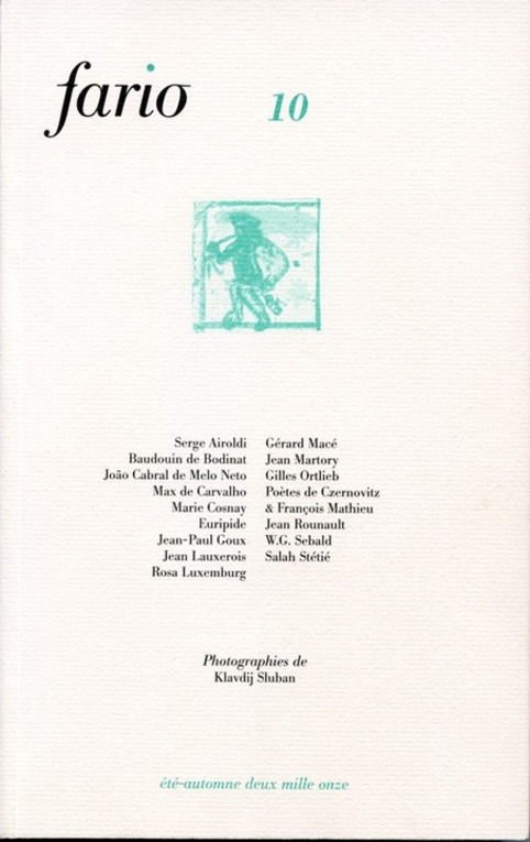 [article] W.G. Sebald, textes inédits publiés par la revue fario | Revues | Scoop.it