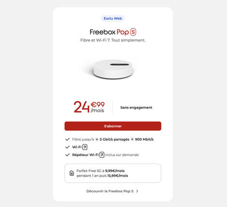 Free lance une nouvelle box par surprise : voici Freebox Pop S, avec juste la fibre | Infrastructures num&eacute;riques avanc&eacute;es | Scoop.it