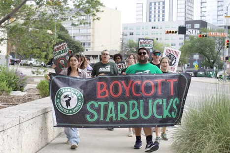 Austin union baristas demand Starbucks finalize fair union contract during UT rally | PSLabor:  Your Union Free Advantage | Scoop.it