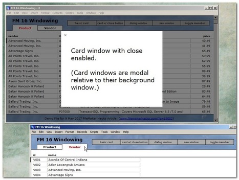 Windowing in FileMaker 16: First Impressions | Learning Claris FileMaker | Scoop.it