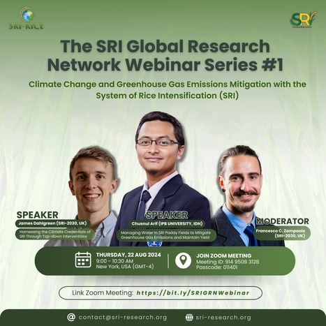 SRI Global Research Network Webinar: Climate Change and Greenhouse Gas Emissions Mitigation with the System of Rice Intensification (SRI) | SRI Global News ++ March - May 2025    System of Rice Intensification (SRI) | Scoop.it