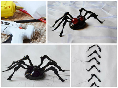 DIY: Terrific Spider With Hot Glue | 1001 Recycling Ideas ! | Scoop.it