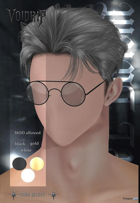Round Glasses March 2026 Group Gift by VOIDRIP | Teleport Hub - Second Life Freebies | Second Life Freebies | Scoop.it