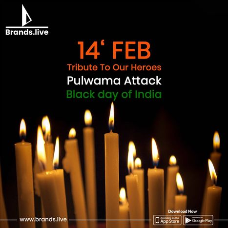 Black day for India Pulwama Attack posters free downloads on Brands.Live! | Brands.live | Scoop.it