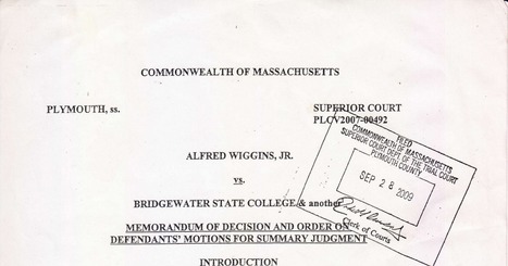 Alfred Wiggins Jr v Bridgewater State College.pdf | Apollyon | Scoop.it