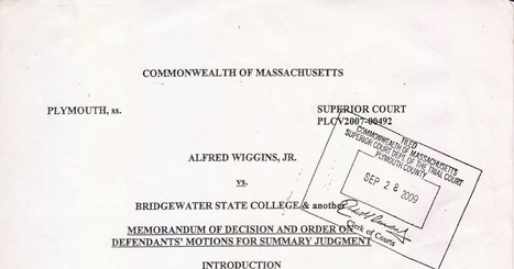 Alfred Wiggins Jr v Bridgewater State College.pdf | Anon Hades | Scoop.it