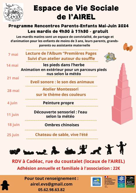 Programme des rencontres parents-enfants de l'AIREL pour mai et juin | Vallées d'Aure & Louron - Pyrénées | Scoop.it