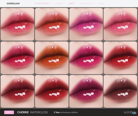 Cherrie Watergloss November 2025 Group Gift by Goreglam | Teleport Hub - Second Life Freebies | Second Life Freebies | Scoop.it