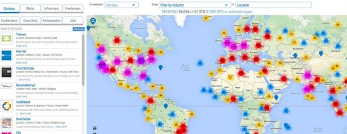 StartupBlink maps startups, accelerators and coworking spaces around the globe | SEO et Social Media Marketing | Scoop.it