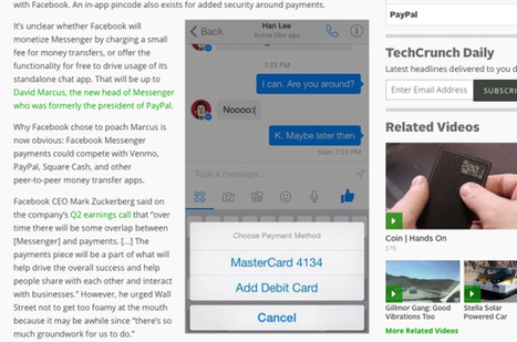 Facebook Messenger pourrait permettre le transfert d’argent | La Banque innove | Scoop.it