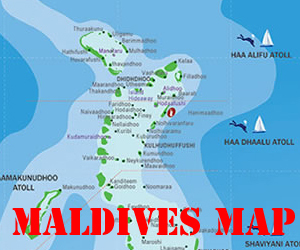 Maldives Map With States Labeled Maldives Map