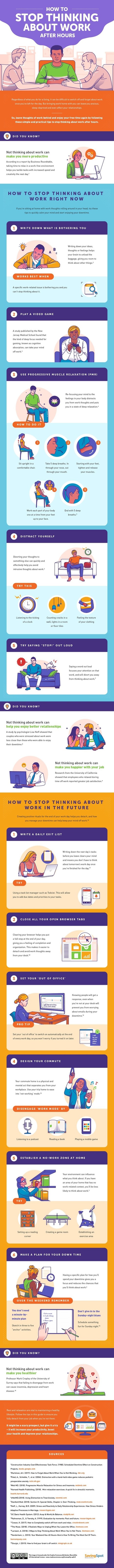 How to switch off your work brain after hours (infographic) via @digitaliworld | Learning with Technology | Scoop.it