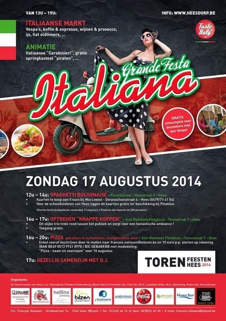 Grande Festa Italiana - zondag 17 augustus 2014 - Toren Feesten Hees (Bilzen - België) | Italian Entertainment And More | Scoop.it