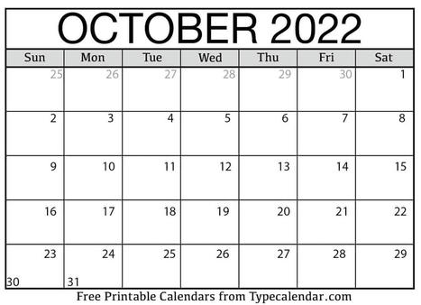 October 2022 Calendar: October 2022 Free Printables | Printable Calendars 2023 | Scoop.it