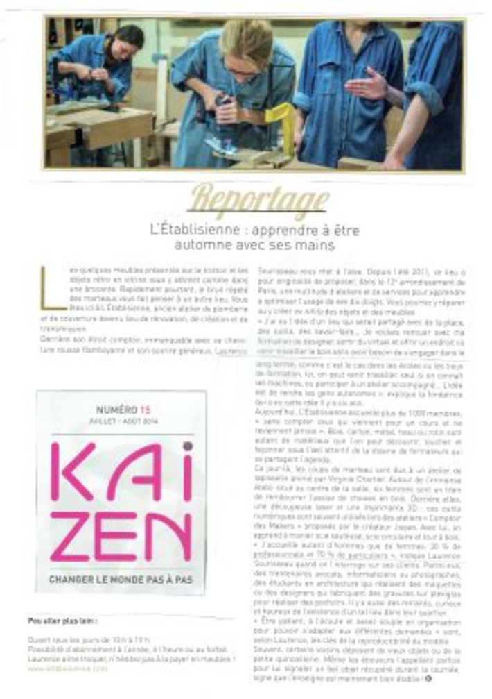 Kaizen N&deg;15 Juillet-Aout 2014 | @L'Etablisienne | Scoop.it
