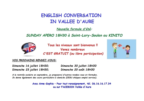 Conversation dominicale en anglais à Saint-Lary Soulan | Vallées d'Aure & Louron - Pyrénées | Scoop.it