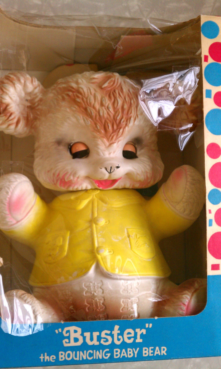 Vintage Squeaky Toy Buster Bear in BOX Arrow Rubber Edward Mobley 1963 | Antiques & Vintage Collectibles | Scoop.it