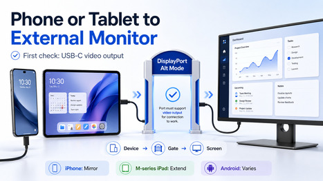 Phone or Tablet to External Monitor: Check USB-C Video Output First | Smart Workstation Upgrade Intelligence | Scoop.it