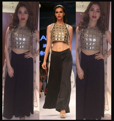 Tamannaah Glitters In Gold Payal Singhal Creation | Celebrity Fashion Trends | Scoop.it