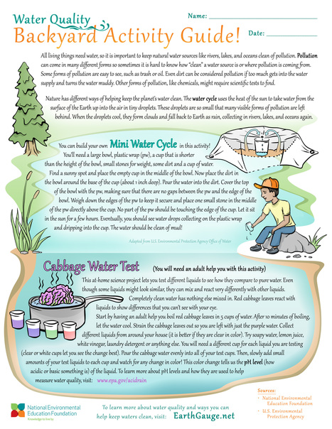 Water Quality Backyard Activity Guide | National Environmental Education Week | Rainforest CLASSROOM | Scoop.it