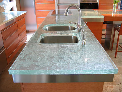 Engineered glass countertops