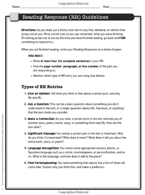 Writing: 5 Reading Response Activities to Invite Higher-Level Thinking | College and Career-Ready Standards for School Leaders | Scoop.it