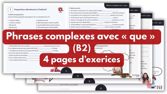 Subordonnées avec "que" : une fiche indispensable pour vos cours de FLE ! | POURQUOI PAS... EN FRANÇAIS ? | Scoop.it