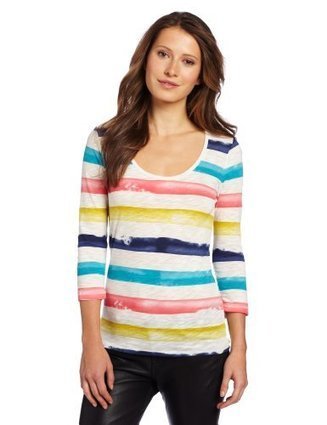 Buy Now Lucky Brand Women’s Spring Stripe Tee, Multi, Small 2013 - Clothing Store | Best Buy | Scoop.it