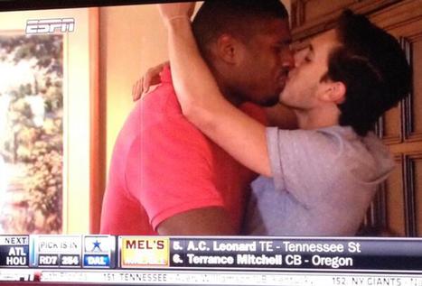 Michael Sam Celebrates Draft Pick With Kiss for Boyfriend | PinkieB.com | LGBTQ+ Life | Scoop.it