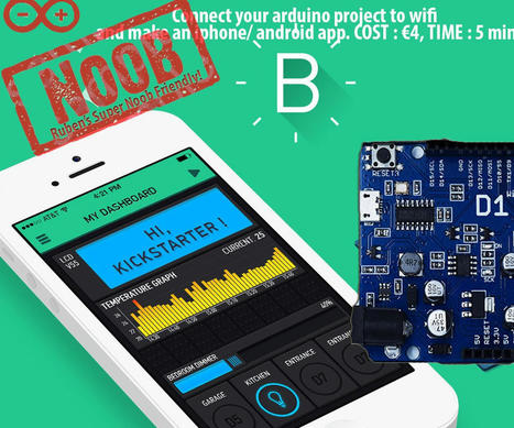 Control an Arduino Project Through a Customisable Android / Iphone App With Blynk and Wemos D1: THE 2016 SUPER NOOB FRIENDLY WAY : 5 Steps | tecno4 | Scoop.it