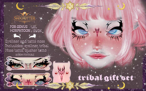 Tribal Face Tattoo April 2026 Group Gift by SkoGrotter | Teleport Hub - Second Life Freebies | Second Life Freebies | Scoop.it