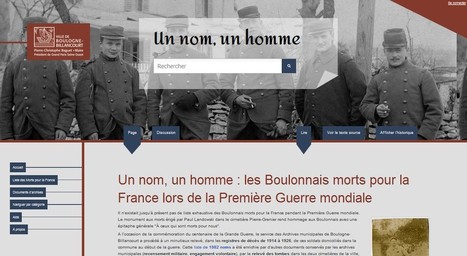 Un nom, un homme : les Boulonnais morts pour la France lors de la Première Guerre mondiale — wikivbb | Autour du Centenaire 14-18 | Scoop.it