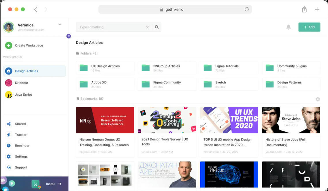 Linker - All-in-one Bookmark and Snippets Manag...