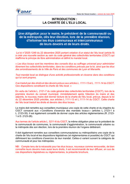 La charte de l&rsquo;&eacute;lu local - Une obligation pour le maire, le pr&eacute;sident de l&rsquo;EPCI, lors de la premi&egrave;re r&eacute;union, d&rsquo;informer les &eacute;lus communaux de leurs devoirs et de leurs droits | Veille juridique du CDG13 | Scoop.it