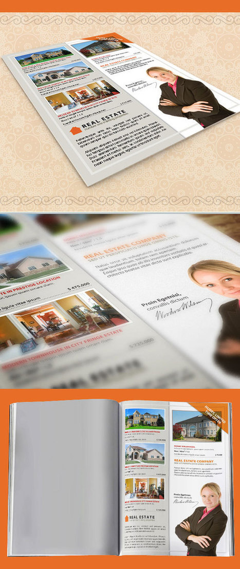 Real estate property listing InDesign flyer (free) | InDesign templates | Scoop.it