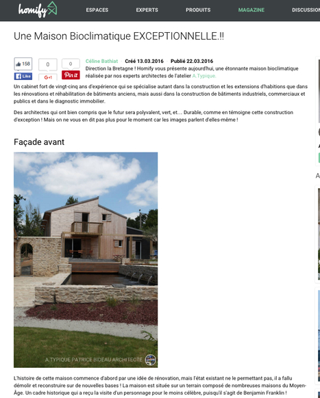 " Une Maison Bioclimatique EXCEPTIONNELLE.!! - a.typique architecture Auray (2013)"-HOMIFY | Architecture, maisons bois & bioclimatiques | Scoop.it
