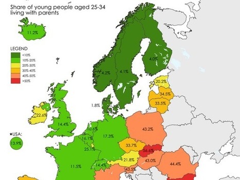 Vous habitez chez vos parents ? La carte d’Europe qui raconte la crise | Economie Responsable et Consommation Collaborative | Scoop.it