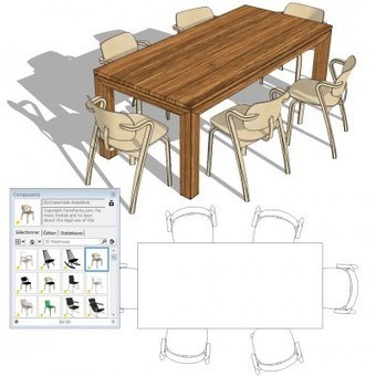 SketchUp – Utilisez les mêmes composants 3D/2D en perspective et en plan | SketchUp | Scoop.it
